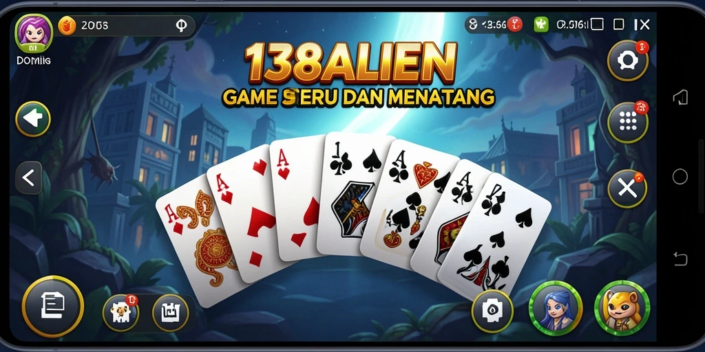 Screenshot utama 138ALIEN menampilkan gameplay seru permainan Domino.