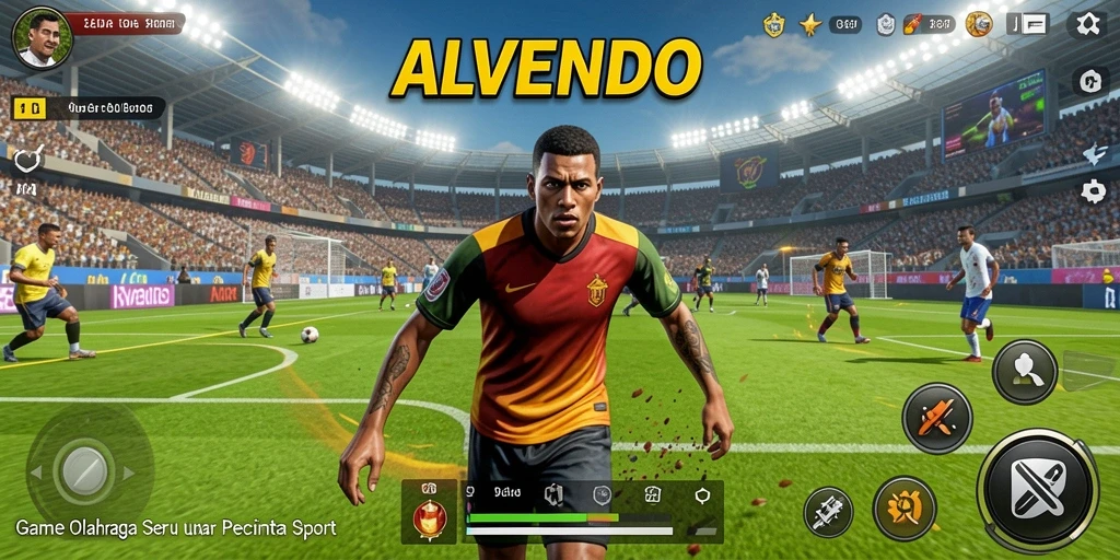 Tampilan gameplay seru dari ALVENDO dengan aksi olahraga yang mendebarkan.