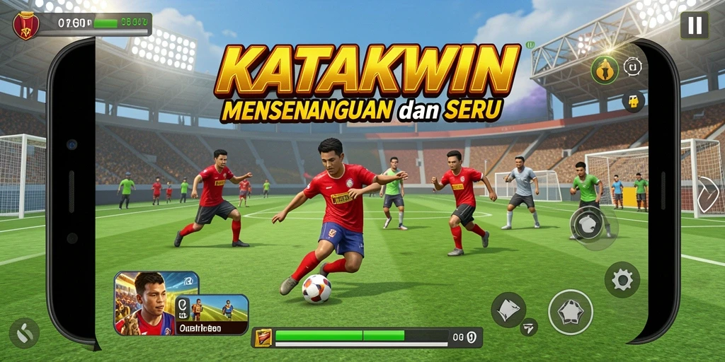 Tampilan utama <strong>KATAKWIN</strong> dengan gameplay seru di olahraga.