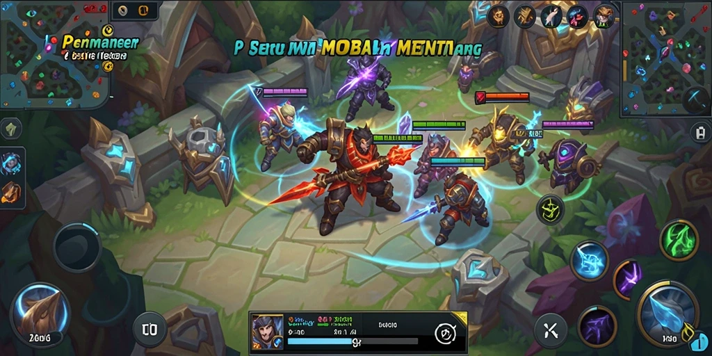 Screenshot gameplay MINTOTO menampilkan aksi seru dalam pertempuran tim.