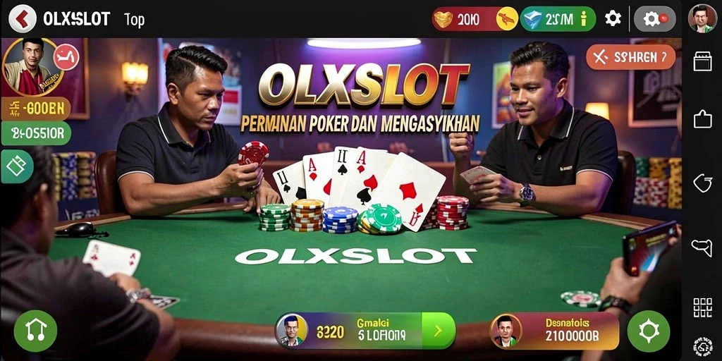 Tampilan permainan poker yang mendebarkan di OLXSLOT.