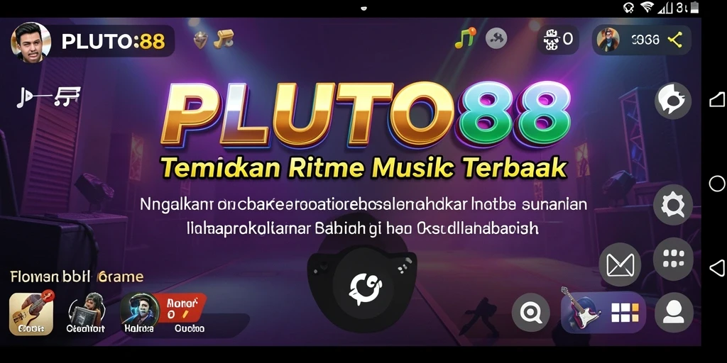 Tampilan gameplay PLUTO88 yang menarik dengan berbagai tantangan musik.
