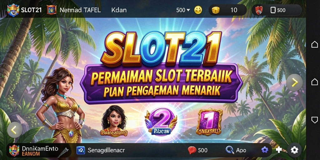 Tampilan menarik dari gameplay SLOT21 dengan berbagai tema slot.