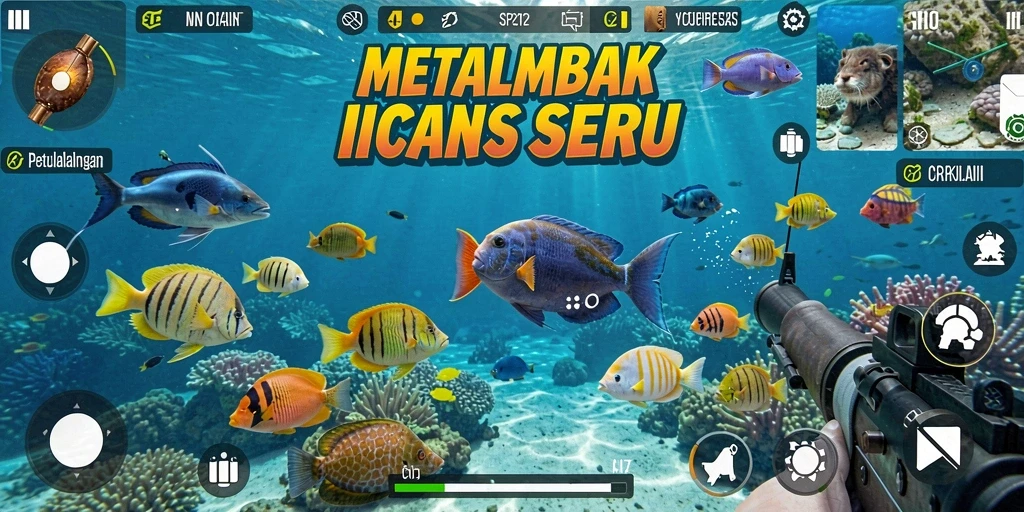 Tampilan menarik dari gameplay menembak ikan di SP212.